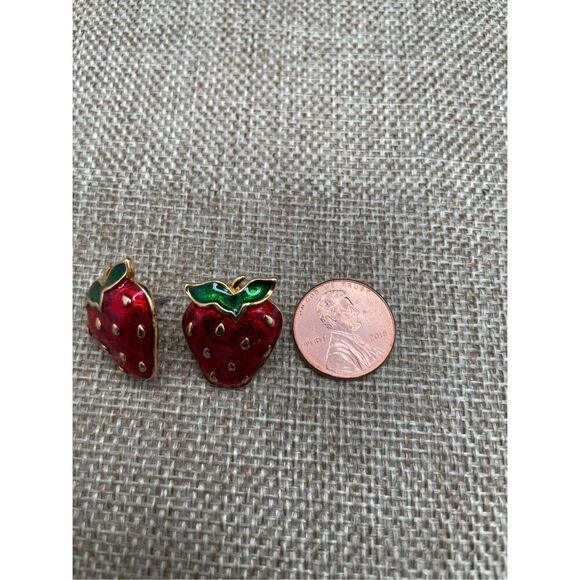 Strawberry Pierced Earrings - Picture 3 of 5